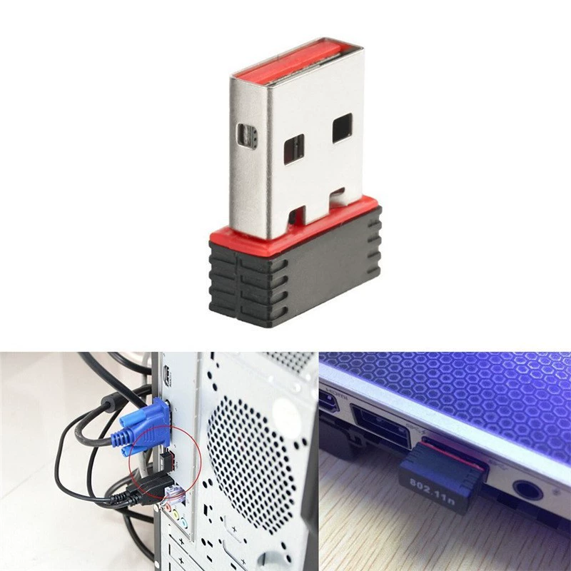 RTL8188 Беспроводная сетевая карта 802.11n 150M USB мини WiFi приемник WiFi адаптер