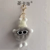 6cm-2 light gray [light gold hardware] [35# lobster buckle + 30# flat circle + 4 sections o chain]