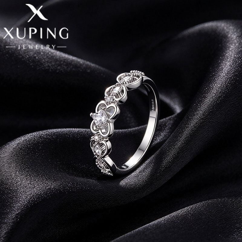 Xuping lujoso diseño ligero anillo de diamante de aleación de apertura de alta calidad anillo de moda personalidad anillo de novia