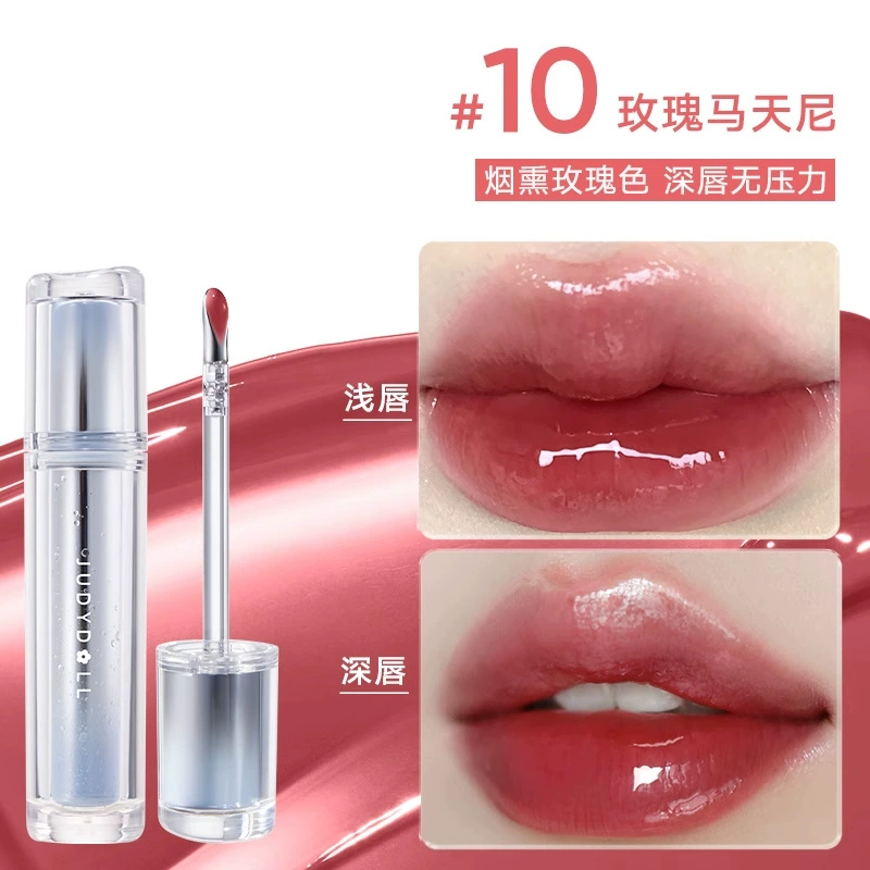 Lip gloss and balm set, mirror-effect moisturizing shine, multi fruit shades