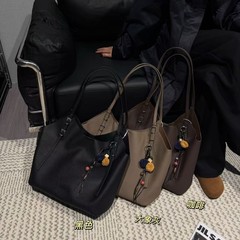 复古慵懒风真皮托特包包女2025秋冬新款大容量休闲百搭单肩手提包
