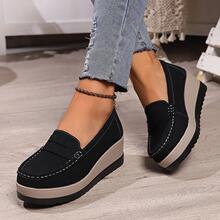 E 28734 Frosted leather platform loafers ĥɰƤ����ָ�Ь