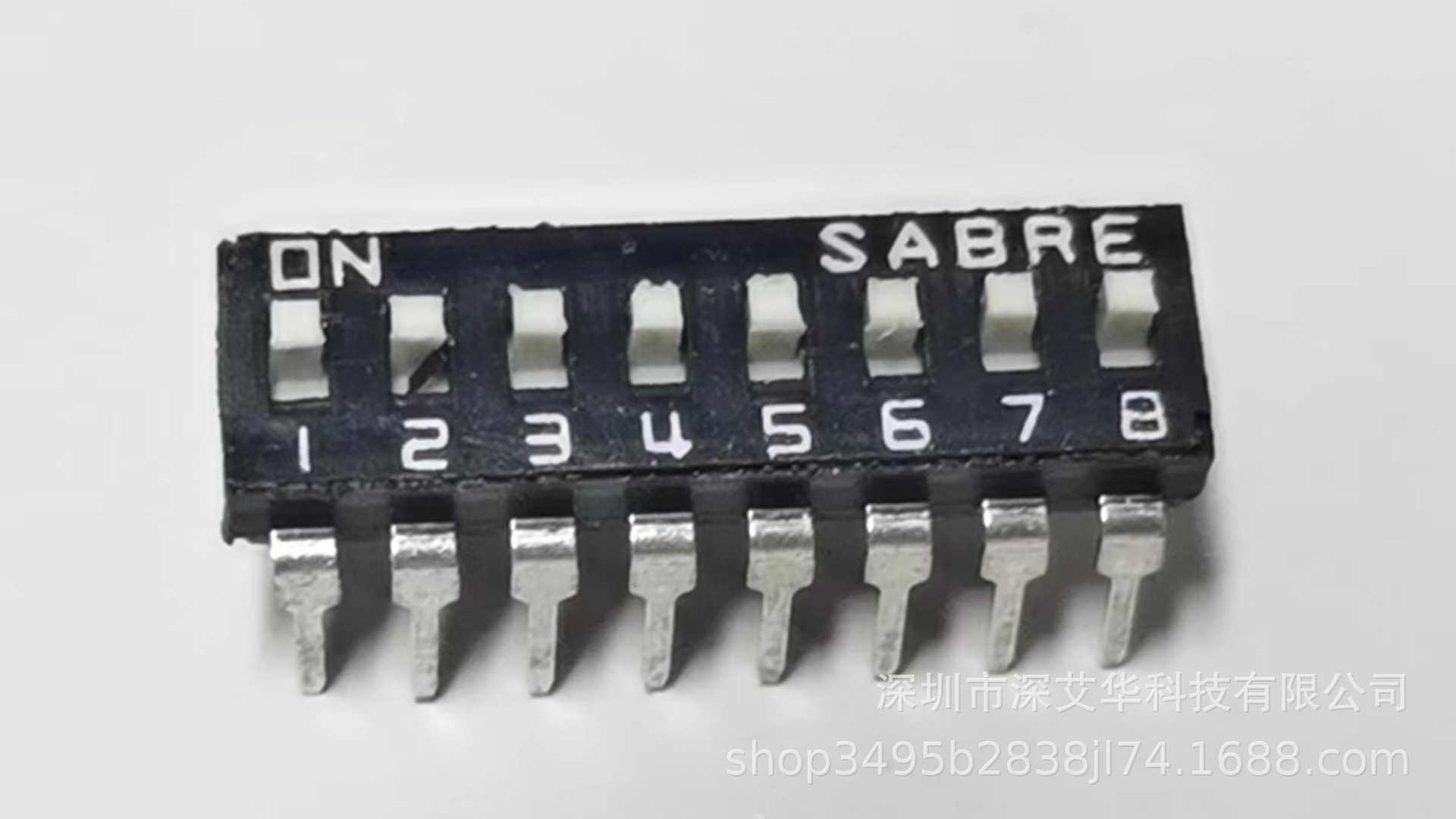 DIA08GE(DI-08-SAB) 8位2.54IC式凸型A脚拨动开关