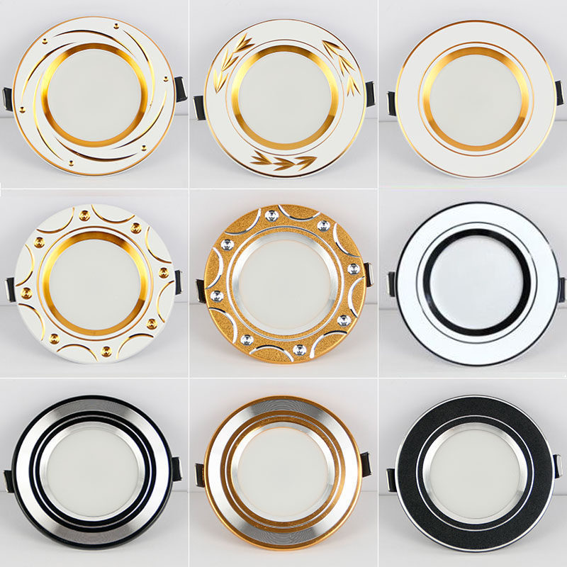 Living Room Led Recessed Downlight 7.5 Opening 5W Three-Color Dimmable Home Ceiling Light Spotlight Hole Light Living Room Led Recessed Downlight 7.5 Opening 5W Three-Color Dimmable Home Ceiling Light Spotlight Hole Light