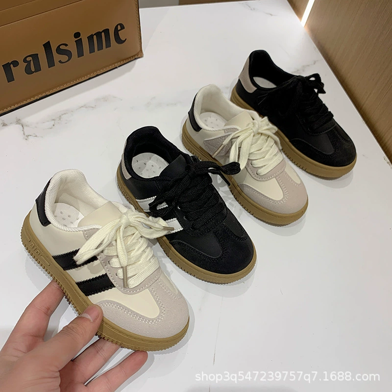 Новые детские повседневные кроссовки на мягкой подошве для девочек и мальчиков, весна 2025, в корейском стиле, белые