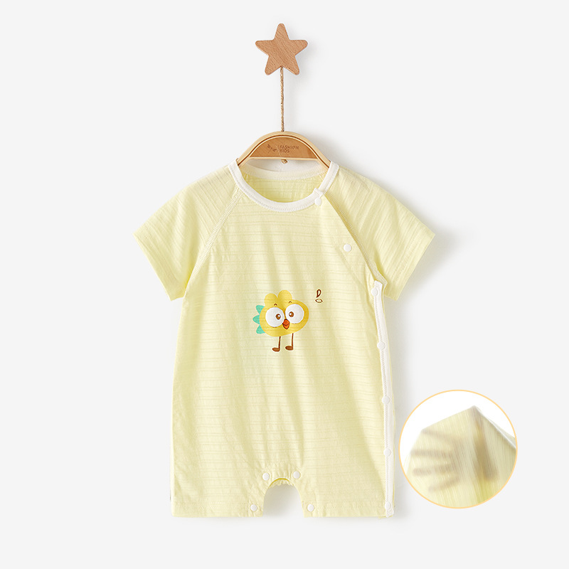 Mono para bebé, pelele fino de verano, pijama de manga corta para niños pequeños, ropa para recién nacidos, ropa para gatear, ropa de verano para niños y niñas.
