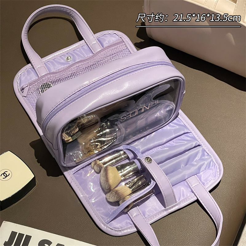 Bolso cosmético portátil Púrpura elegante