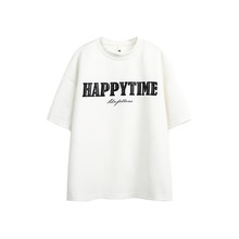 美式高街重磅短袖T恤男2025夏季新款潮牌印花设计感宽松休闲上衣