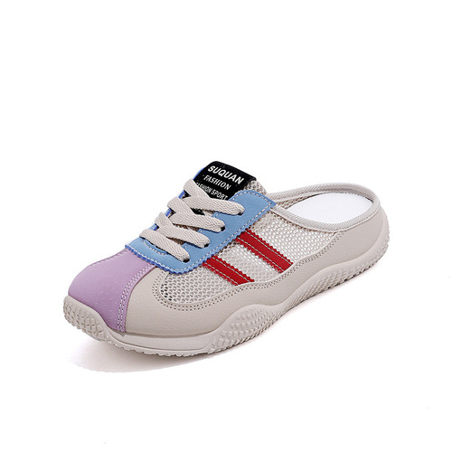 Ins Korean-style closed-toe half-slippers for women, summer new style, student outdoor sandals, casual shoes for women, K1512