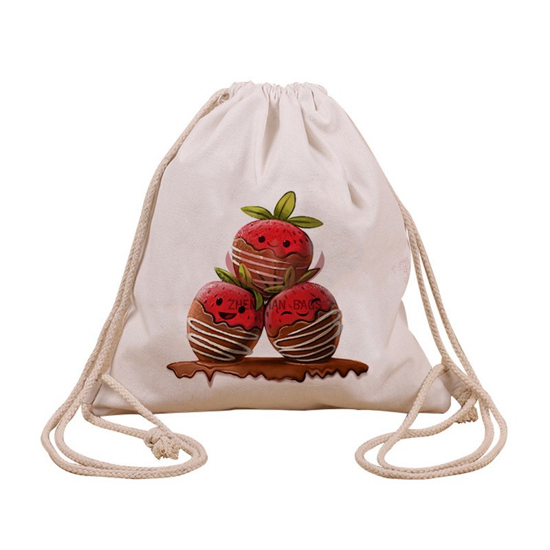 学生运动教育户外运动双肩背包棉帆布袋舞蹈训练瑜伽抽拉绳袋