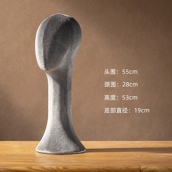 Gray velvet long head [pin insertable]