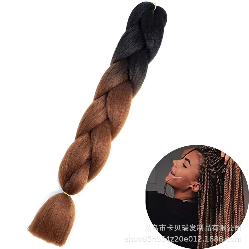 Xuchang pelucas al por mayor seda de alta temperatura teñido africano gran trenza jumbobraid fibra química colorida trenza sucia venta caliente