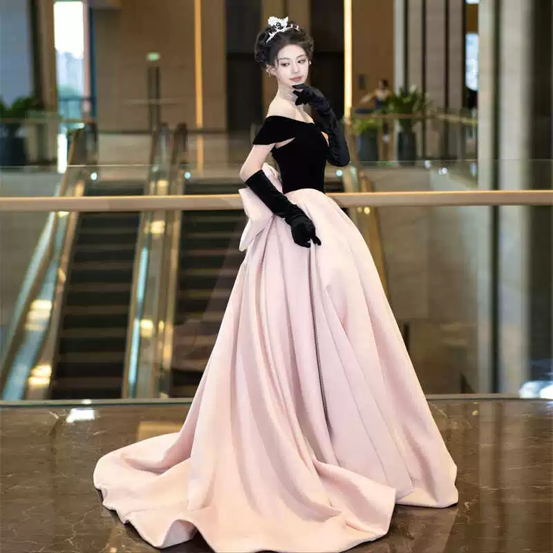 Fuchsia evening dress, wedding dress
