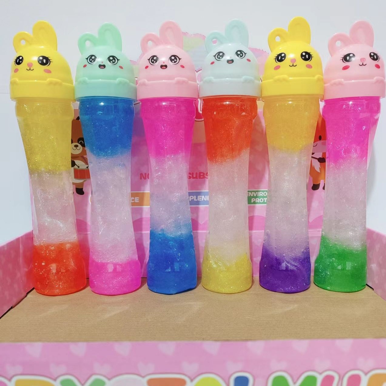 Juguetes para niños de arcilla de barro de cristal Slime girl pegamento espumoso transparente hecho a mano agua falsa no pegajosa juego de manos