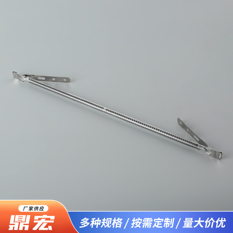 双端带铁夹碳纤维加热管 烤红薯直流电热管 透明玻璃远红外发热管