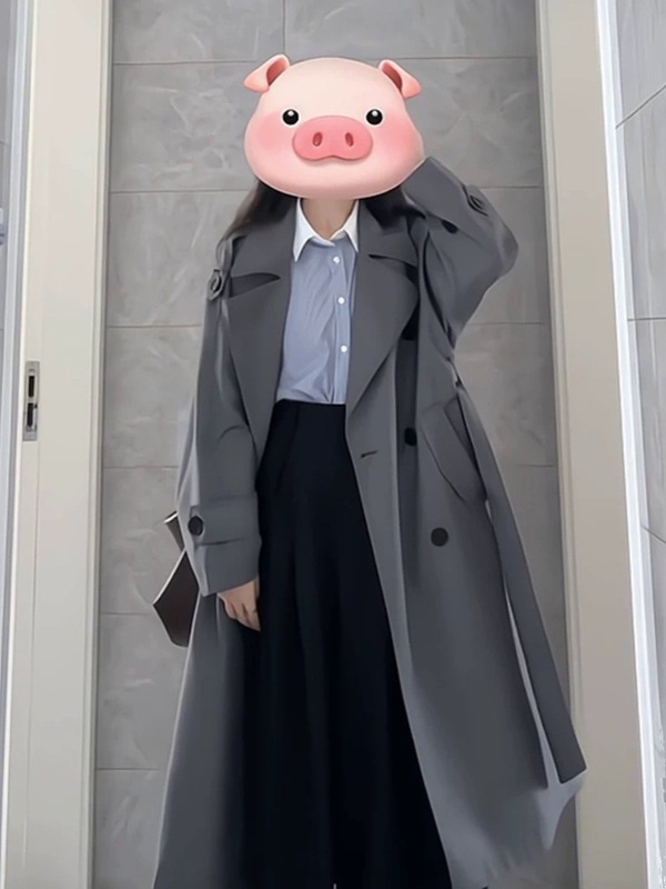 韩系风衣外套女中长款春秋新款小个子休闲英伦高级感大衣薄款|undefined