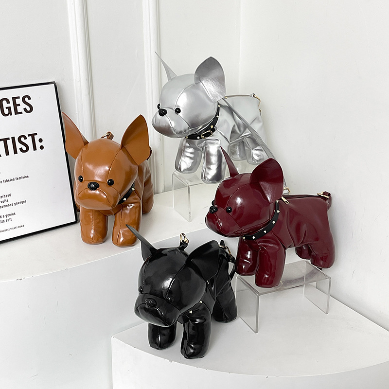 越境新型創意個性法闘小犬公仔ショルダーバッグ日常シンプルカジュアルシングルショルダーバッグ女性バッグ|undefined