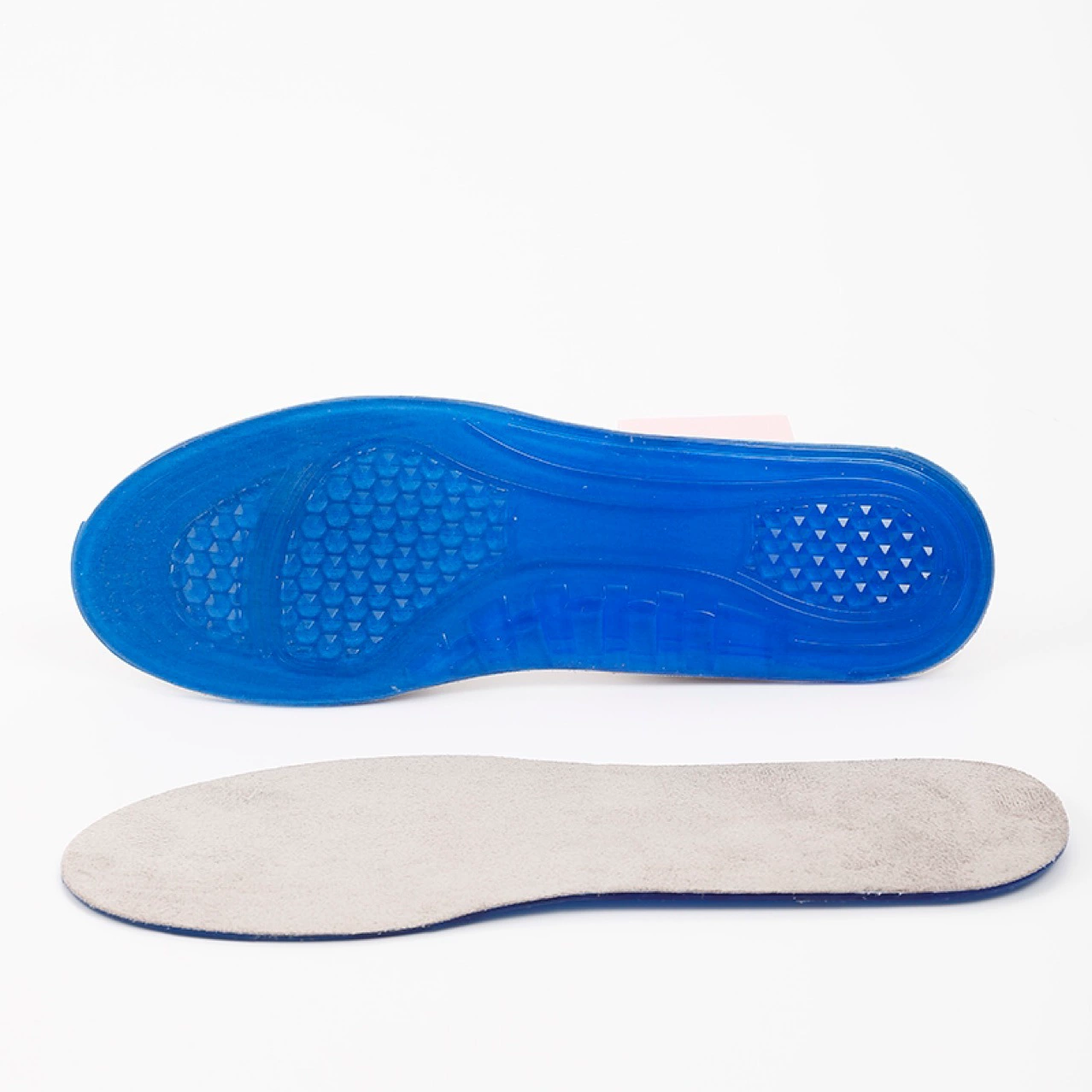 Силиконовая монохромная Мужская и женская синяя стелька, Спортивная высокоэластичная амортизирующая Нескользящая гелевая стелька
