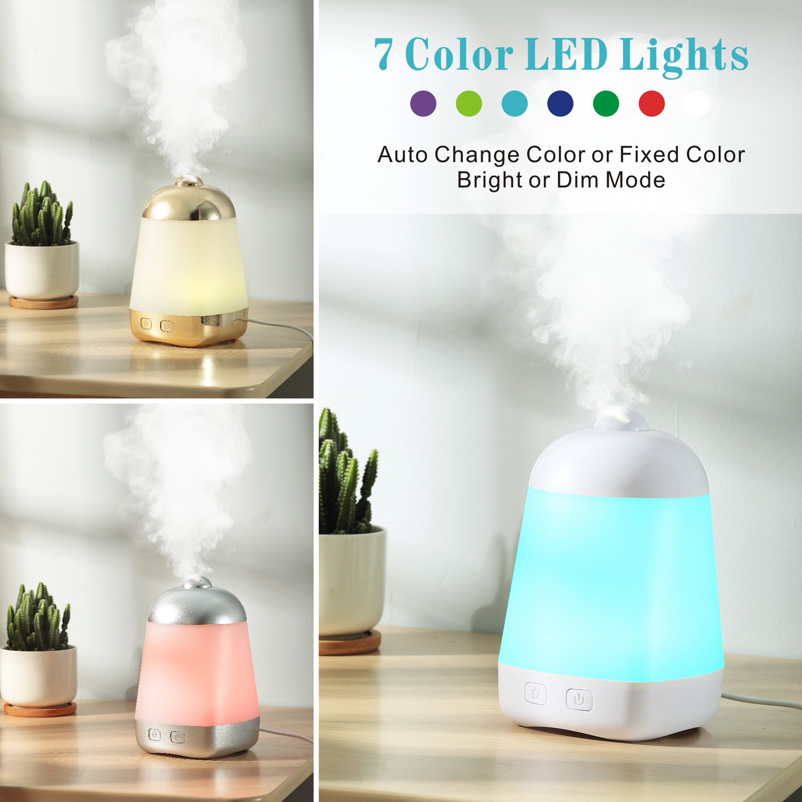 Cross-Border New Aromatherapy Humidifier Home Bedroom Office Desktop Mini Diffuser Humidification Night Light Aromatherapy Machine