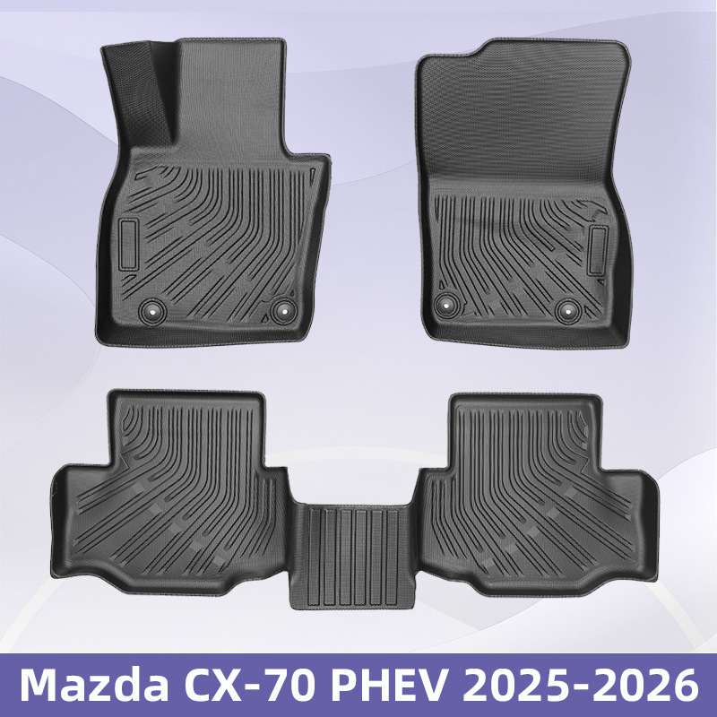 Para Mazda CX-70 PHEV 2025 - 2026 3D todo el tiempo TPE almohadilla de pie cojín de cola