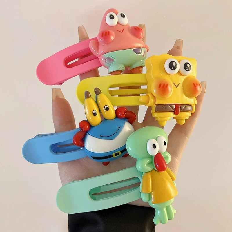 Высококачественная губка для детских cartoon hairgrip, крабовая заколка, милая аксессуар для волос, подарок на день рождения
