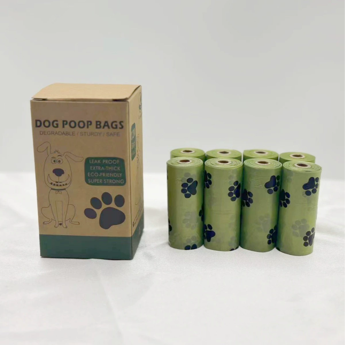 Заводская прямая поставка биоразлагаемых пакетов для кошачьего туалета в коробках, пакеты для уборки за питомцами, пакеты для экскрементов, биоразлагаемые пакеты для экскрементов питомцев