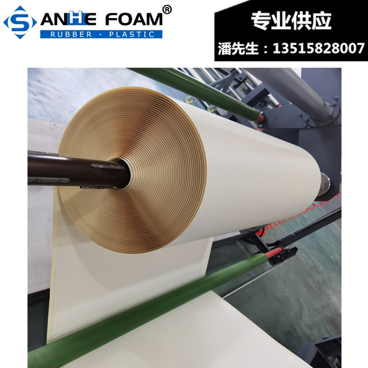 背胶白色PVC泡棉卷材 厚度1-25mm  密度110-500kg/m3