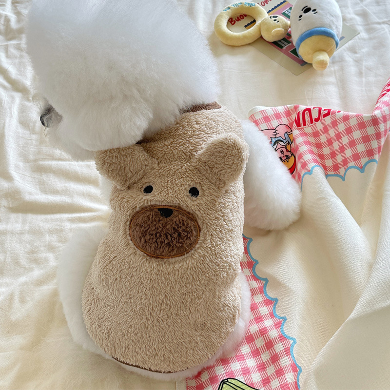 冬服ins風加毛保温ペット犬かわいい服テディ比熊貴賓雪納瑞服卸売り|undefined