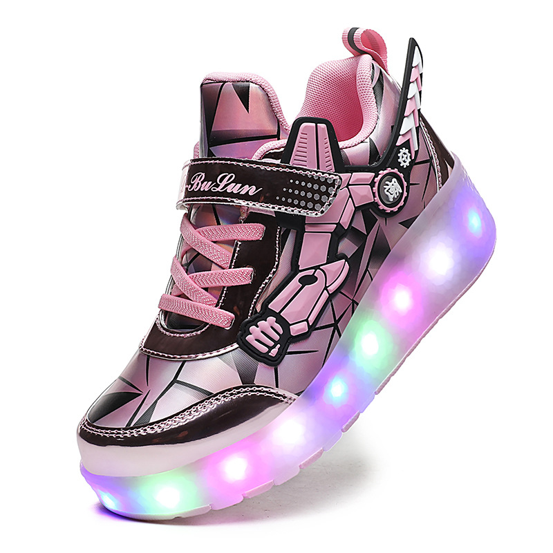 Fábrica profesional personalizada cuatro ruedas deformación patinaje de ruedas procesamiento de muestras de niños adultos zapatos de patinaje