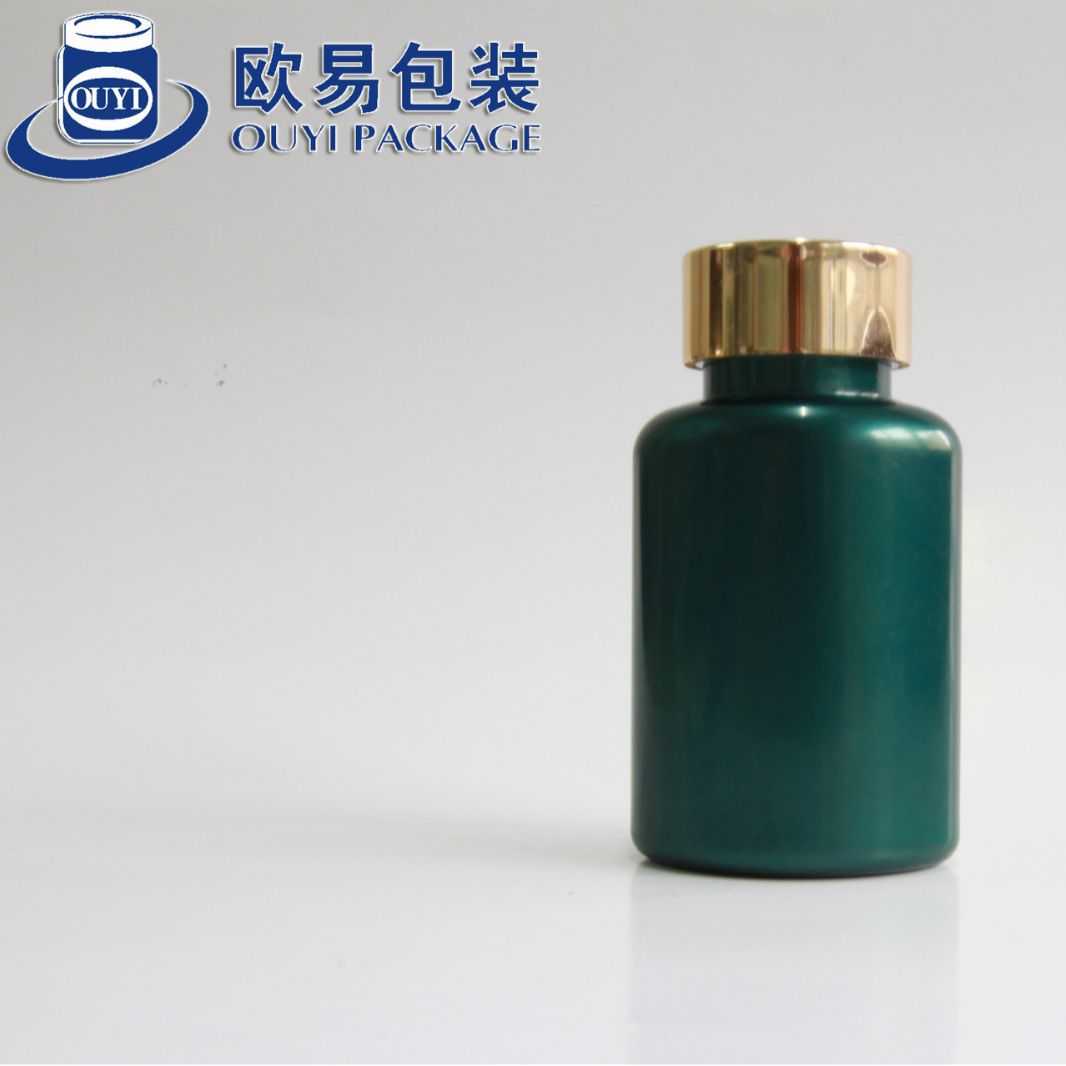 厂家直供 150毫升PET保健/食品/塑料椭圆瓶 配电化铝/烫金银边盖