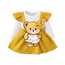 X 49384 Baby Girl Red Bear Dress Set ŮӤС������ȹ �羳����