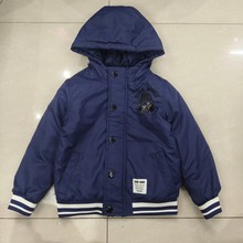 原单外贸男童卡通图案连帽夹克棉衣外套儿童棉服