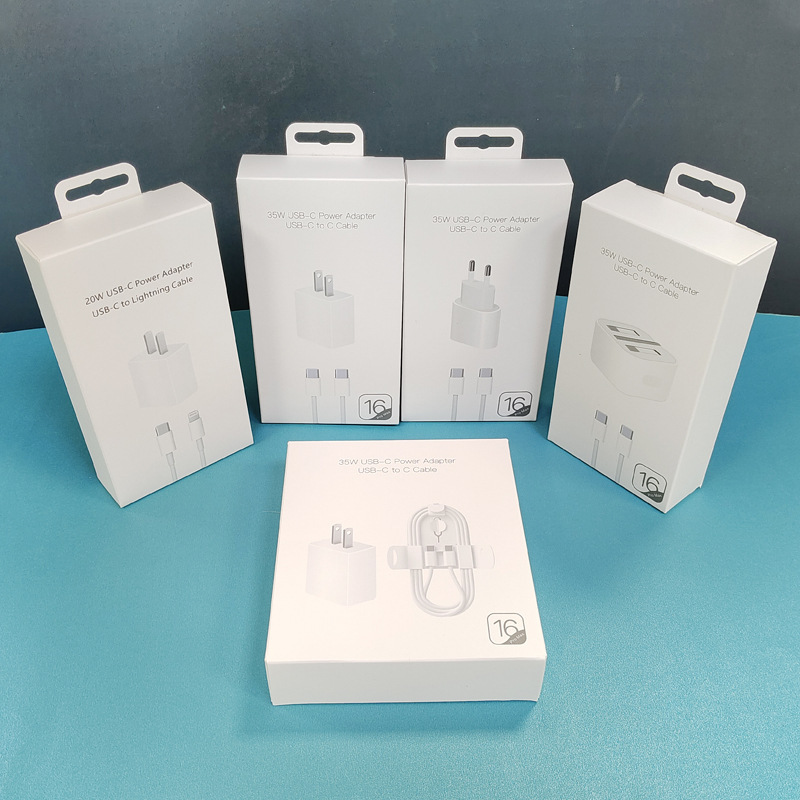 Suitable for Pd Apple 20W35W Charger Packaging, Chinese, American, European and British Head Packaging Box, Fast Charging Cable Color Box