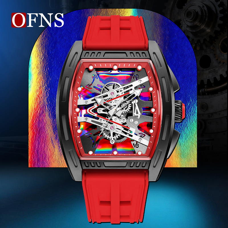 Oufani's Popular Cool Watch Men's Barrel-Shaped Waterproof Luminous Fashion Quartz Watch Casual Business Quartz Watch