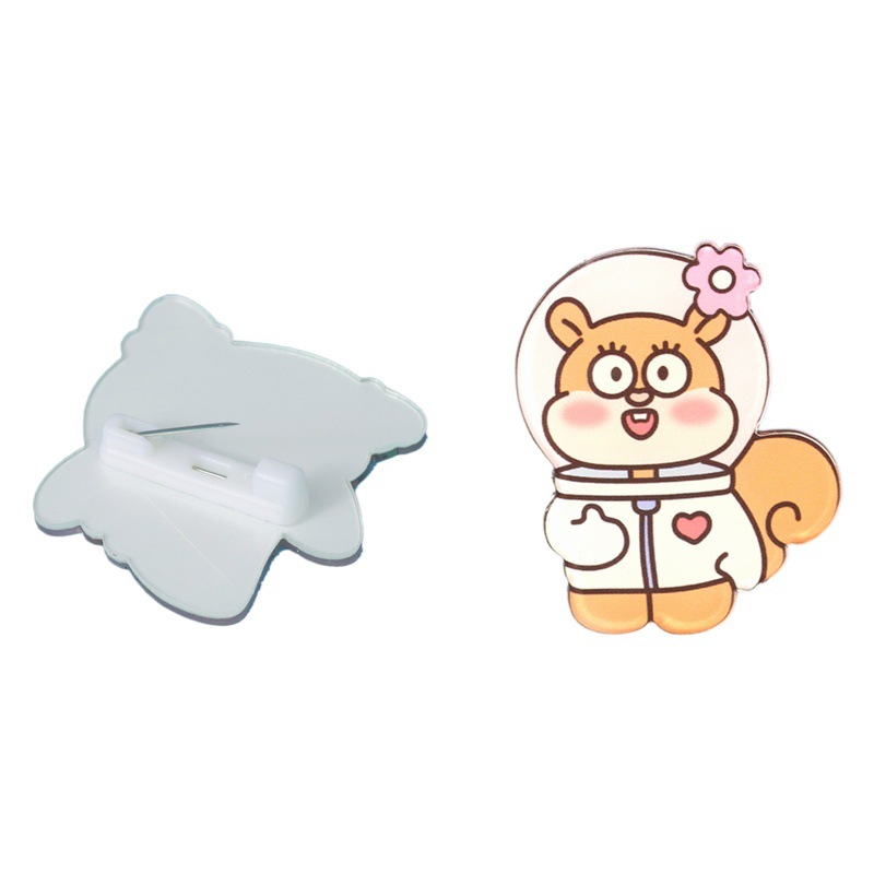 INS lindo de dibujos animados esponja bebé broche acrílico pequeño regalo decorativo insignia bolsa accesorios pin colgante