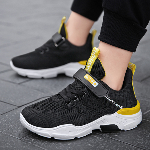 Children's shoes summer breathable flyknit sports shoes soft sole boys running shoes primary school students' shoes children's network shoes