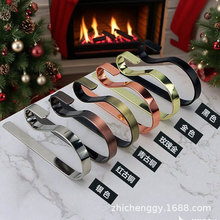 亚马逊爆款多颜色节日圣诞袜钩 圣诞壁炉挂钩 多用途金属钩饰品