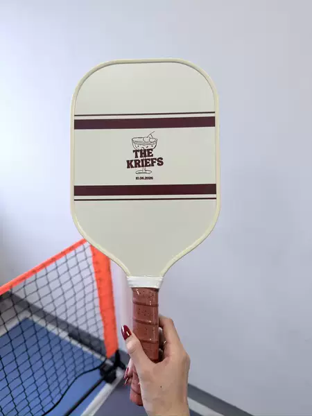 T700 Carbon Fiber Hot-pressed Pickleball Racket with American Retro Stripe Print and PP Honeycomb Core