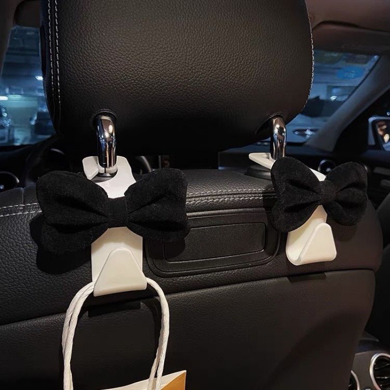 Gancho trasero del asiento del coche de celebridades de Internet Gancho trasero del coche Gancho de almacenamiento trasero del coche Gancho de lazo rojo femenino