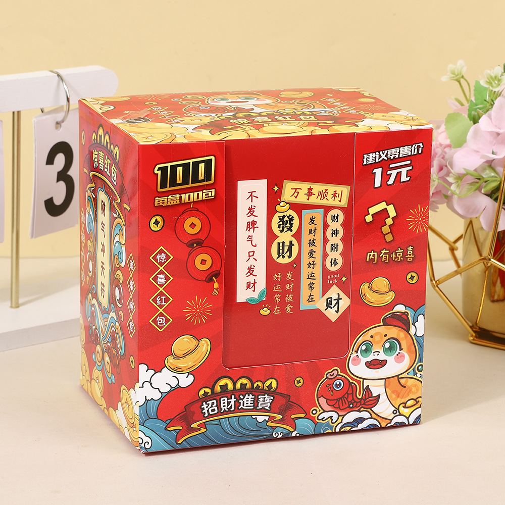 100 bắt đầu xé vé trúng thưởng, phong bì đỏ bất ngờ sáng tạo, gian hàng mở, đồ chơi phổ biến xung quanh trường học, hộp mù vui nhộn