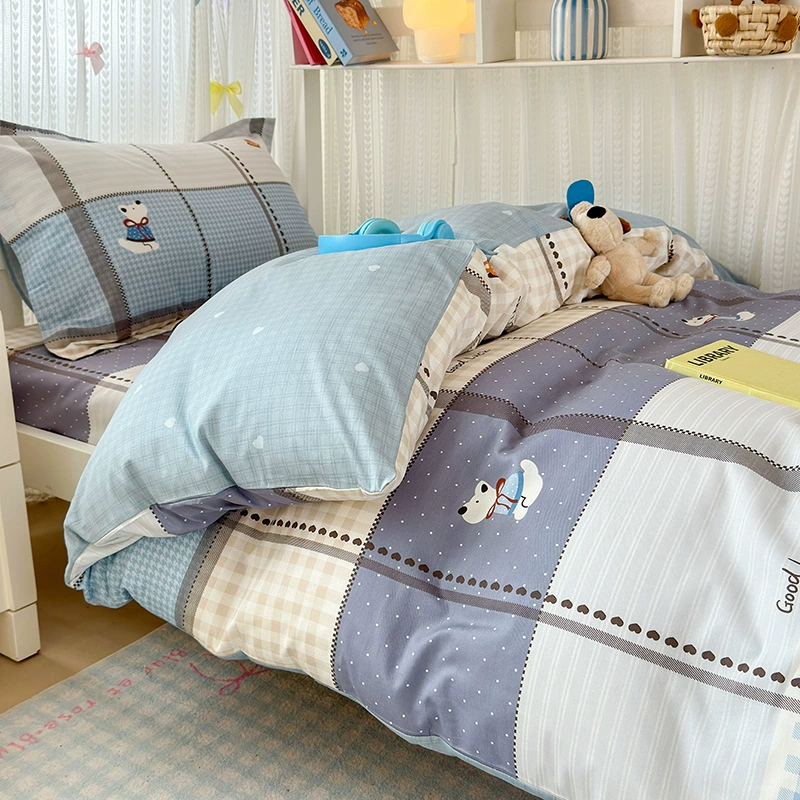 Cotton 3-Piece Bedding Set with Pillowcases — Breathable sheets in assorted cute prints
