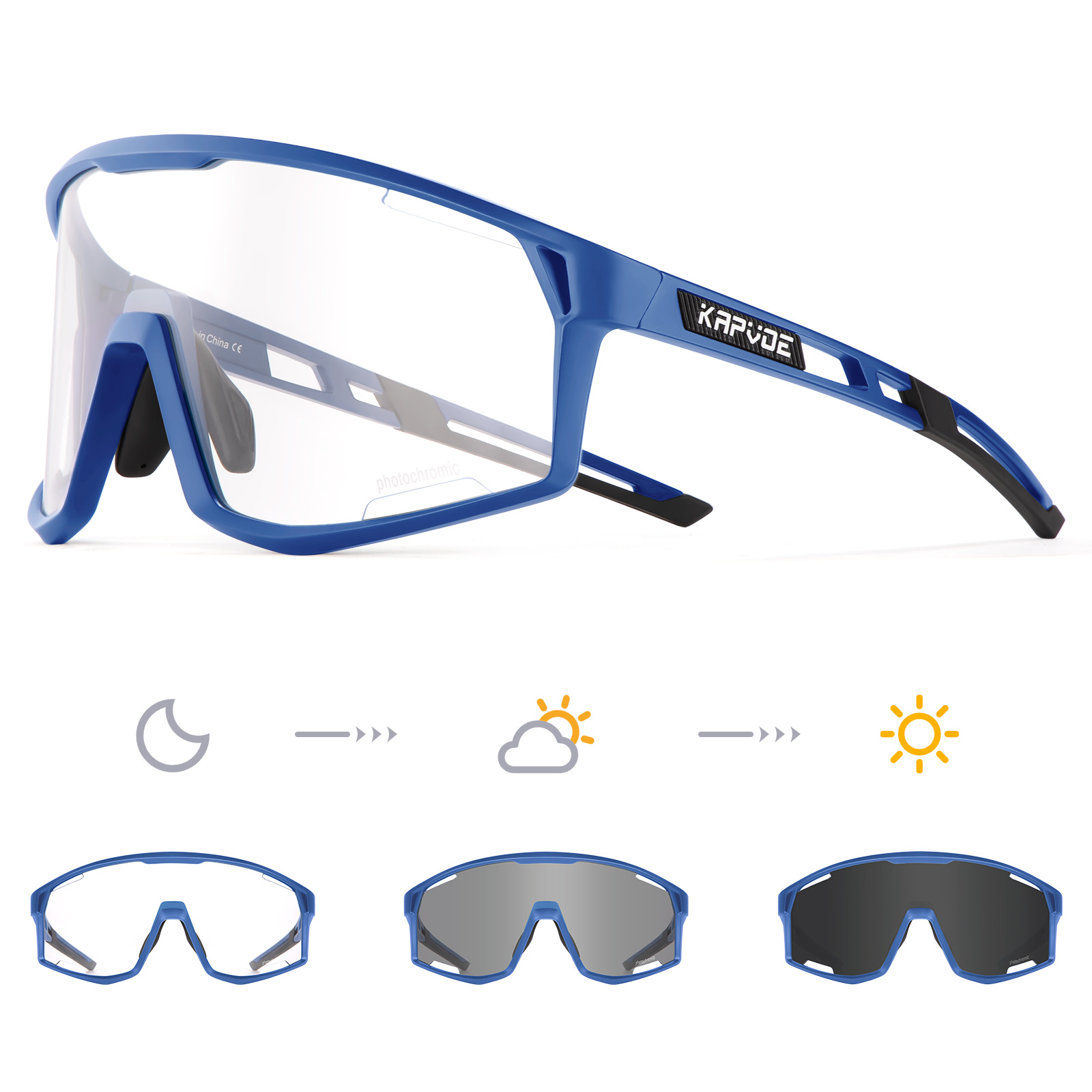 Gafas Fotocromáticas para Ciclismo de TR90, Fotocromático y Cortavientos, para Montañismo y Senderismo image 9