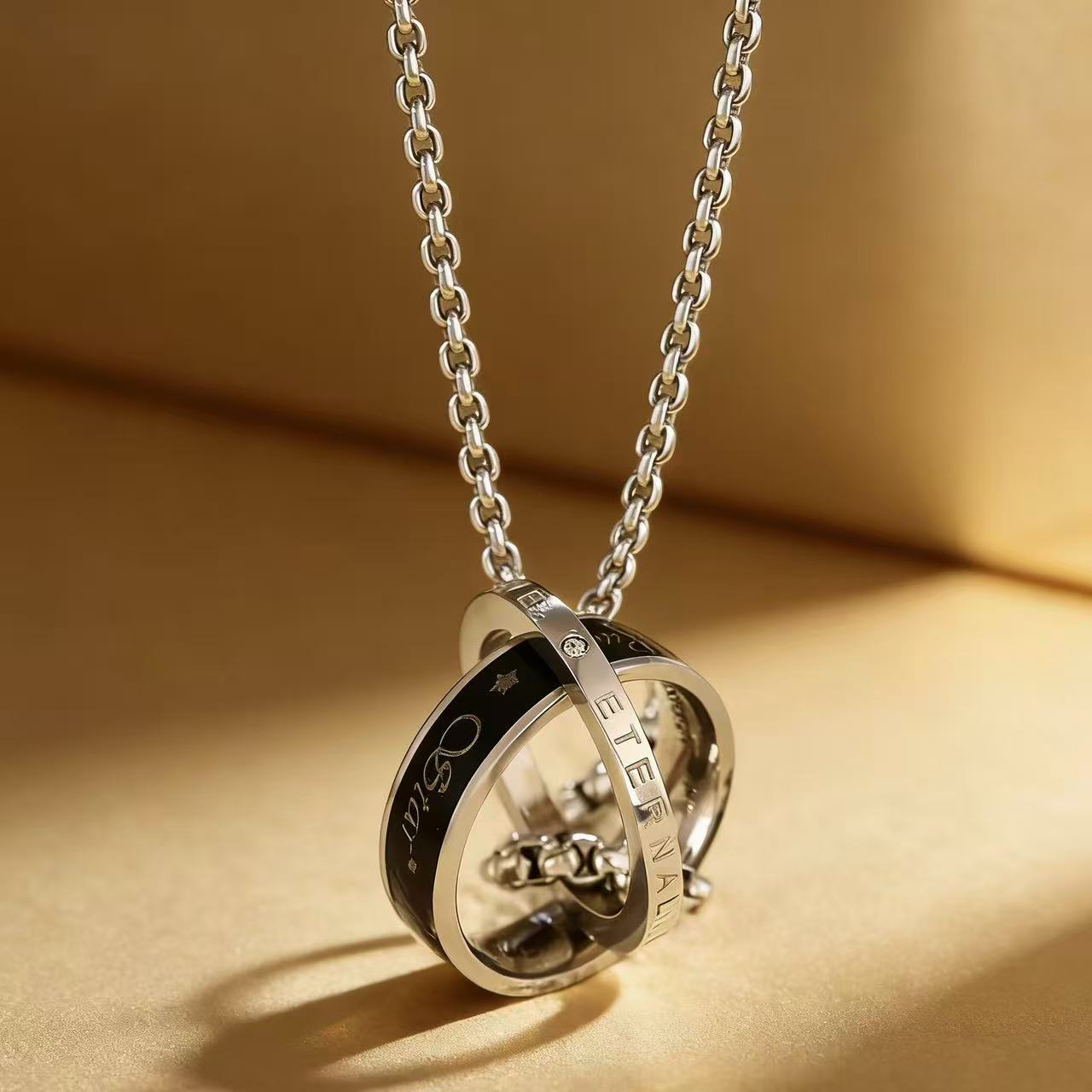 for Men New Trendy Brand Versatile High-end Niche Titanium Steel Pendant Sweatshirt Sweater Chain Internet Celebrity_voghion.com