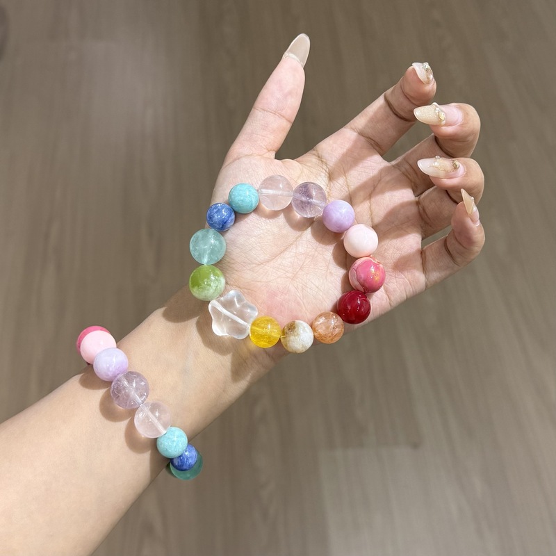 天然白水晶星星多宝金锂云母岫玉萤石紫水晶奶白晶紫锂辉彩虹多宝|undefined