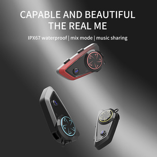 Motorcycle helmet Bluetooth headset double intercom waterproof noise reduction full helmet half helmet available support dual channel mixing