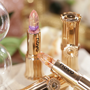 NOVO Flowers Warm Lipstick Moisturizing and Moisturizing Long-lasting Not Easy to Fallen Student Party False Plain White Color Changing Lipstick