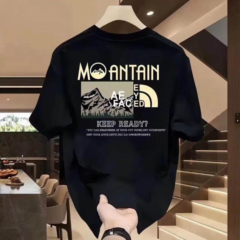 T-shirt Trendy Brand High-end Short-sleeved Men's Summer 2025 New Ins Loose Heavy-weight Round Neck Fashionable Trick Handsome Top T-shirt T-shirt Trendy Brand High-end Short-sleeved Men's Summer 2025 New Ins Loose Heavy-weight Round Neck Fashionable Trick Handsome Top T-shirt