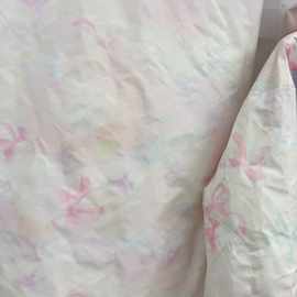 工厂直供p3破卡羽绒服面料外套面料棉服面料韩版碎花防水数码印花