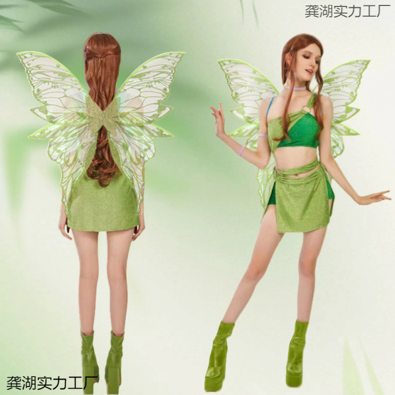 大号烫金尖叫翅膀蝴蝶天使精灵舞台演出道具成人cos仿真酒吧可爱1|undefined