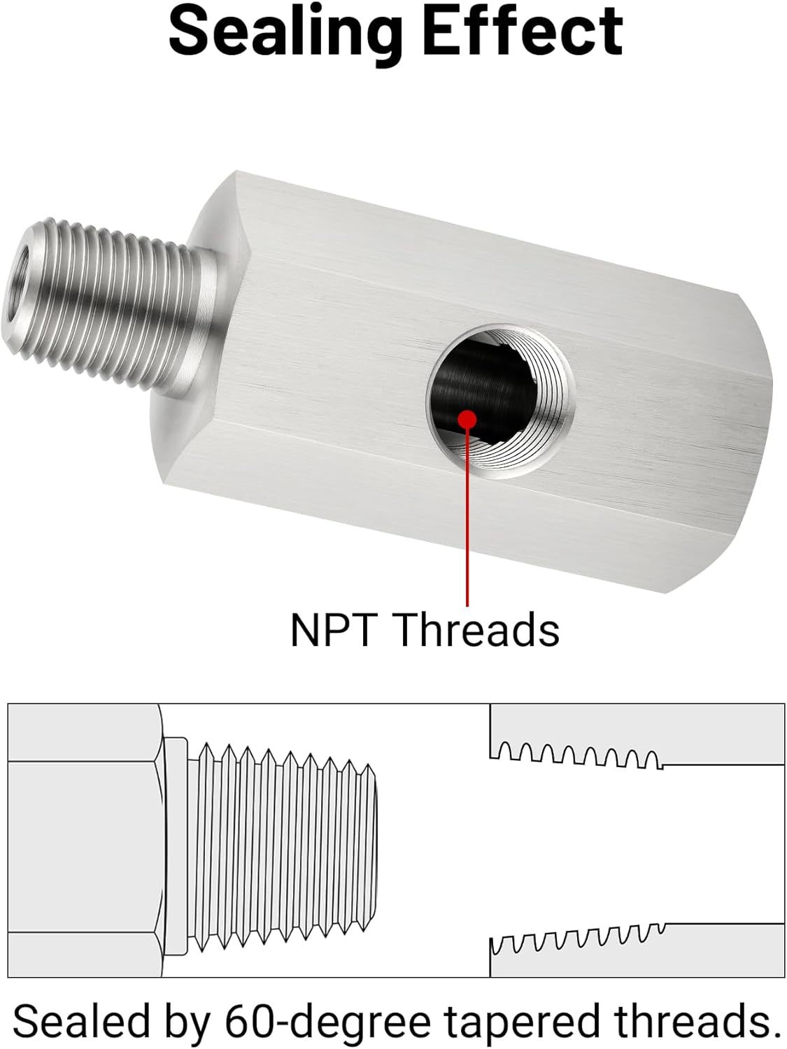Cross-border modified auto parts M12 tee to 1/8NPT side hole oil pressure sensor adapter diameter change joint